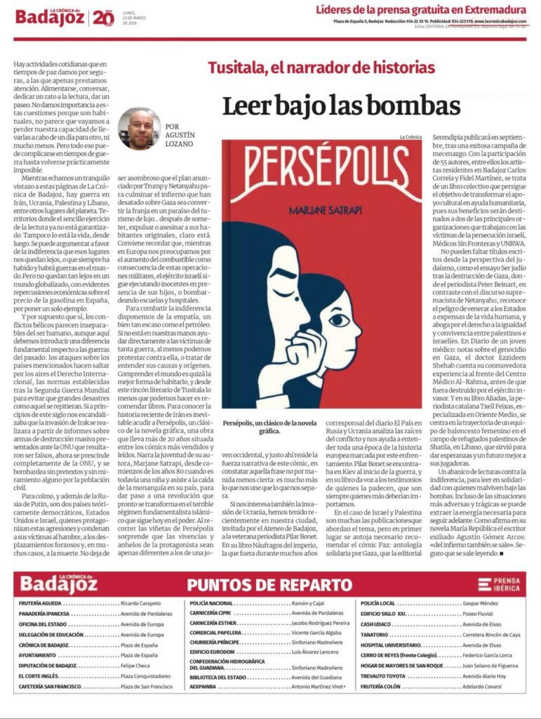 leer bajo las bombas